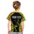 Personalised Vanuatu Running Kid T Shirt Footprint and Hibiscus Polynesian Style