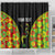 Personalised Vanuatu Running Shower Curtain Footprint and Hibiscus Polynesian Style