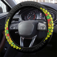 Vanuatu Running Steering Wheel Cover Footprint and Hibiscus Polynesian Style LT03 - Polynesian Pride