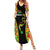 Personalised Vanuatu Running Summer Maxi Dress Footprint and Hibiscus Polynesian Style