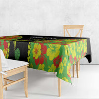 Personalised Vanuatu Running Tablecloth Footprint and Hibiscus Polynesian Style LT03 - Polynesian Pride