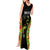 Personalised Vanuatu Running Tank Maxi Dress Footprint and Hibiscus Polynesian Style