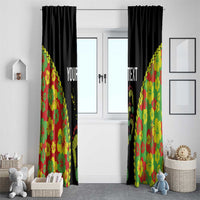 Personalised Vanuatu Running Window Curtain Footprint and Hibiscus Polynesian Style LT03 - Polynesian Pride