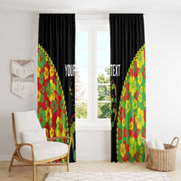 Personalised Vanuatu Running Window Curtain Footprint and Hibiscus Polynesian Style LT03 - Polynesian Pride