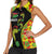 Personalised Vanuatu Running Women Sleeveless Polo Shirt Footprint and Hibiscus Polynesian Style