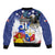 Filipino American History Month Bomber Jacket Filipino Coat Of Arms and American Eagle Splash Style LT03 - Polynesian Pride