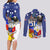 Filipino American History Month Couples Matching Long Sleeve Bodycon Dress and Long Sleeve Button Shirts Filipino Coat Of Arms and American Eagle Splash Style LT03 - Polynesian Pride