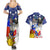 Filipino American History Month Couples Matching Summer Maxi Dress and Hawaiian Shirt Filipino Coat Of Arms and American Eagle Splash Style LT03 - Polynesian Pride