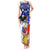 Filipino American History Month Tank Maxi Dress Filipino Coat Of Arms and American Eagle Splash Style LT03 Women Blue - Polynesian Pride