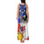 Filipino American History Month Tank Maxi Dress Filipino Coat Of Arms and American Eagle Splash Style LT03 - Polynesian Pride