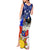 Filipino American History Month Tank Maxi Dress Filipino Coat Of Arms and American Eagle Splash Style LT03 - Polynesian Pride