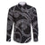Hawaiian Kakau Art and Hisbiscus Tattoo Family Matching Puletasi and Hawaiian Shirt Tribal Pattern-Silver Style - Polynesian Pride