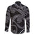 Hawaiian Kakau Art and Hisbiscus Tattoo Family Matching Puletasi and Hawaiian Shirt Tribal Pattern-Silver Style - Polynesian Pride