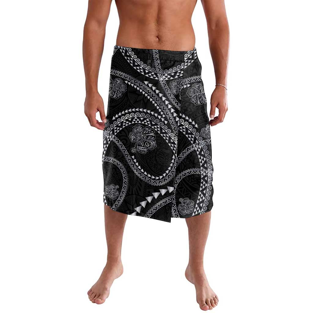 Hawaiian Kakau Art and Hisbiscus Tattoo Lavalava Tribal Pattern-Silver Style - Polynesian Pride