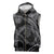 Hawaiian Kakau Art and Hisbiscus Tattoo Sleeveless Zip Hoodie Tribal Pattern-Silver Style - Polynesian Pride