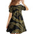 Hawaiian Kakau Art and Hisbiscus Tattoo Family Matching Puletasi and Hawaiian Shirt Tribal Pattern-Gold Style - Polynesian Pride