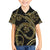 Hawaiian Kakau Art and Hisbiscus Tattoo Family Matching Puletasi and Hawaiian Shirt Tribal Pattern-Gold Style - Polynesian Pride