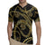 Hawaiian Kakau Art and Hisbiscus Tattoo Rugby Jersey Tribal Pattern-Gold Style - Polynesian Pride