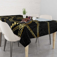 Hawaiian Kakau Art and Hisbiscus Tattoo Tablecloth Tribal Pattern-Gold Style LT03 - Polynesian Pride