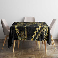 Hawaiian Kakau Art and Hisbiscus Tattoo Tablecloth Tribal Pattern-Gold Style LT03 - Polynesian Pride