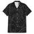Hawaiian Kakau Art and Hisbiscus Tattoo Family Matching Off Shoulder Maxi Dress and Hawaiian Shirt Tribal Pattern-Black Gradient Style - Polynesian Pride