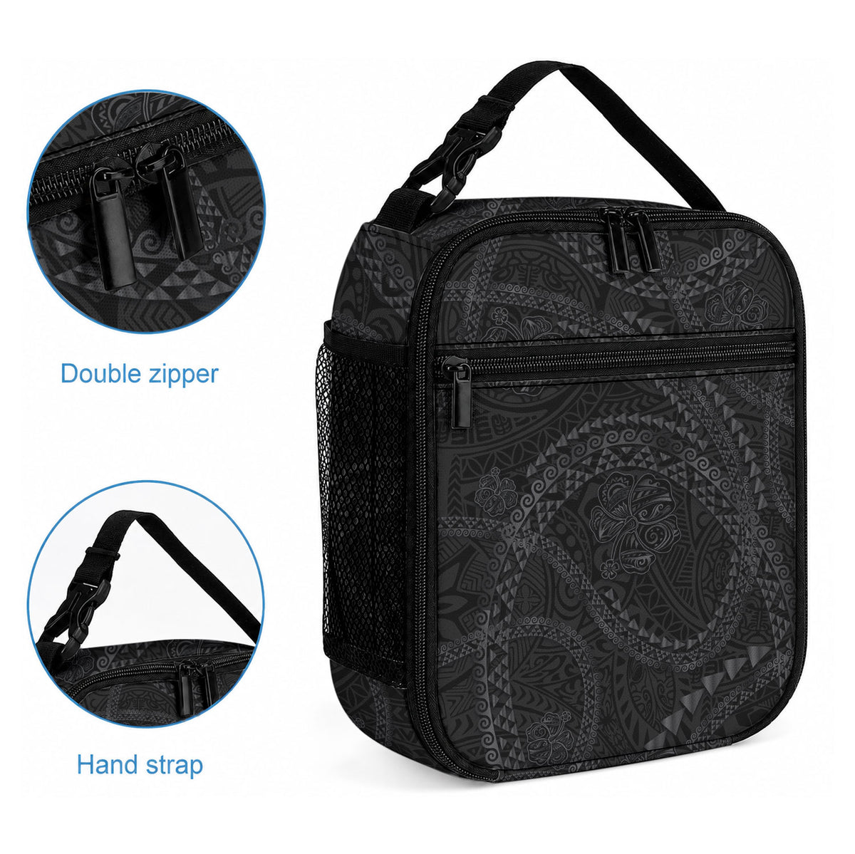 Hawaiian Kakau Art and Hibiscus Tattoo Lunch Bag LT03 - Polynesian Pride