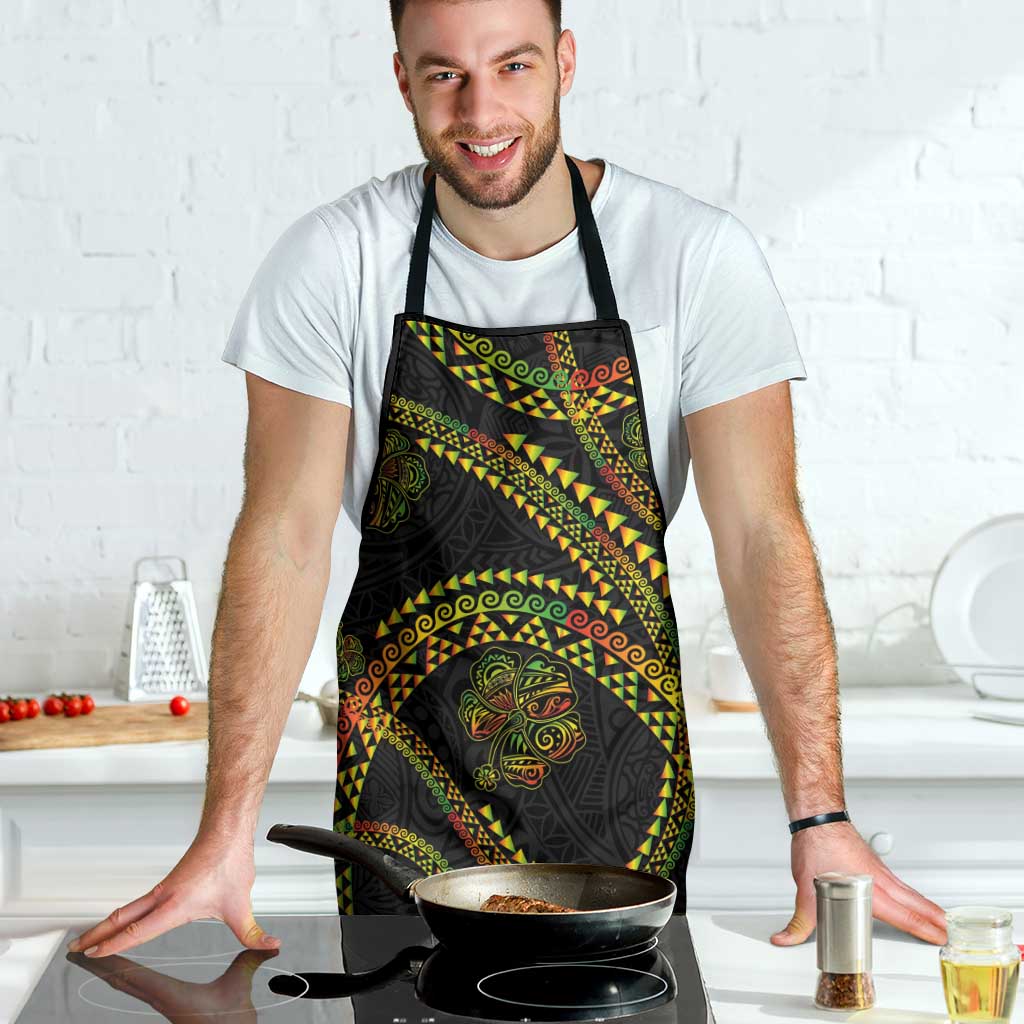 Hawaiian Kakau Art and Hisbiscus Tattoo Apron Tribal Pattern-Reggae Style - Polynesian Pride