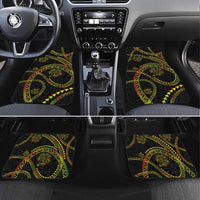 Hawaiian Kakau Art and Hisbiscus Tattoo Car Mats Tribal Pattern-Reggae Style - Polynesian Pride