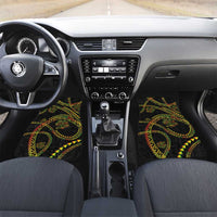 Hawaiian Kakau Art and Hisbiscus Tattoo Car Mats Tribal Pattern-Reggae Style - Polynesian Pride