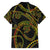 Hawaiian Kakau Art and Hisbiscus Tattoo Family Matching Off Shoulder Short Dress and Hawaiian Shirt Tribal Pattern-Reggae Style - Polynesian Pride