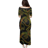 Hawaiian Kakau Art and Hisbiscus Tattoo Family Matching Puletasi and Hawaiian Shirt Tribal Pattern-Reggae Style - Polynesian Pride