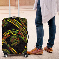 Hawaiian Kakau Art and Hisbiscus Tattoo Luggage Cover Tribal Pattern-Reggae Style - Polynesian Pride