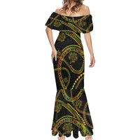 Hawaiian Kakau Art and Hisbiscus Tattoo Mermaid Dress Tribal Pattern-Reggae Style - Polynesian Pride