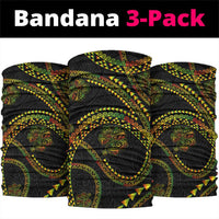 Hawaiian Kakau Art and Hisbiscus Tattoo Neck Gaiter Tribal Pattern-Reggae Style - Polynesian Pride