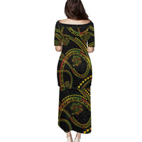 Hawaiian Kakau Art and Hisbiscus Tattoo Puletasi Tribal Pattern-Reggae Style - Polynesian Pride