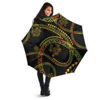 Hawaiian Kakau Art and Hisbiscus Tattoo Umbrella Tribal Pattern-Reggae Style - Polynesian Pride