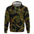 Hawaiian Kakau Art and Hisbiscus Tattoo Zip Hoodie Tribal Pattern-Reggae Style - Polynesian Pride