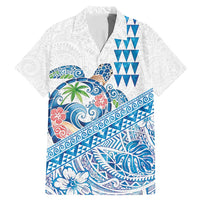 Hawaiian Abstract Sea Turtle Family Matching Mermaid Dress and Hawaiian Shirt Polynesian Tapa Art and Kakau Tattoo White WaterColor - Polynesian Pride