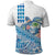 Hawaiian Abstract Sea Turtle Polo Shirt Polynesian Tapa Art and Kakau Tattoo White WaterColor - Polynesian Pride