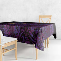 Hawaiian Abstract Sea Turtle Tablecloth Polynesian Tapa Art and Kakau Tattoo Purple WaterColor LT03 - Polynesian Pride