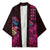 Hawaiian Abstract Sea Turtle Kimono Polynesian Tapa Art and Kakau Tattoo Pink WaterColor - Polynesian Pride
