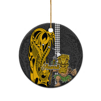 Hawaii Hawaii Island Ceramic Ornament Hawaiian Warrior and Kakau Symbols Abstract Tattoo LT03 - Polynesian Pride