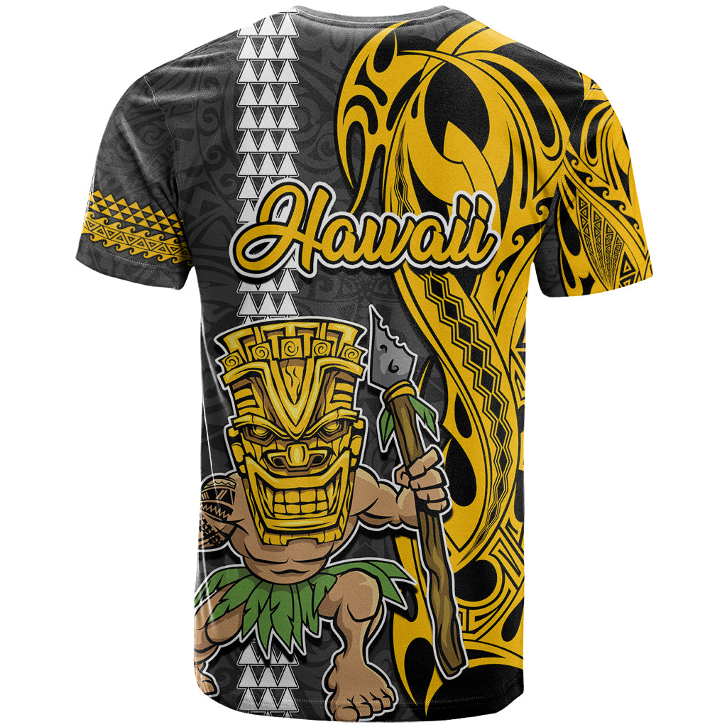 Hawaii Island T Shirt Hawaiian Warrior and Kakau Symbols Abstract Tattoo LT03 - Polynesian Pride