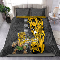 Custom Hawaii Island Bedding Set Hawaiian Warrior and Kakau Symbols Abstract Tattoo LT03 - Polynesian Pride