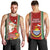 Kiribati Christmas Men Tank Top Santa With Gift Bag Behind Ribbons Seamless Red Maori LT03 - Polynesian Pride