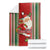 Custom Kiribati Christmas Blanket Santa With Gift Bag Behind Ribbons Seamless Red Maori LT03 - Polynesian Pride