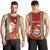 Custom Kiribati Christmas Men Tank Top Santa With Gift Bag Behind Ribbons Seamless Red Maori LT03 - Polynesian Pride