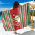 Custom Kiribati Christmas Sarong Santa With Gift Bag Behind Ribbons Seamless Red Maori LT03 One Size 44 x 66 inches Red - Polynesian Pride