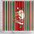 Custom Kiribati Christmas Shower Curtain Santa With Gift Bag Behind Ribbons Seamless Red Maori LT03 - Polynesian Pride