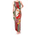 Custom Kiribati Christmas Tank Maxi Dress Santa With Gift Bag Behind Ribbons Seamless Red Maori LT03 Women Red - Polynesian Pride